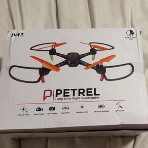 Petrel Long Time Flight Quadcopter with Orange and Black Design